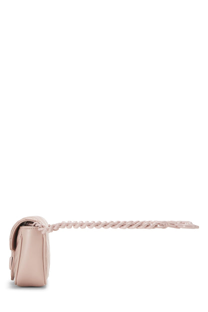 Gucci, sac ceinture GG Marmont en cuir à chevrons rose d'occasion, rose