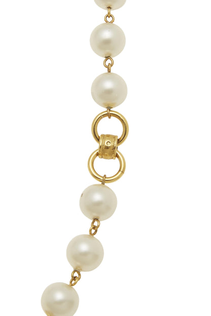 Chanel, collier en or et fausses perles d'occasion, or