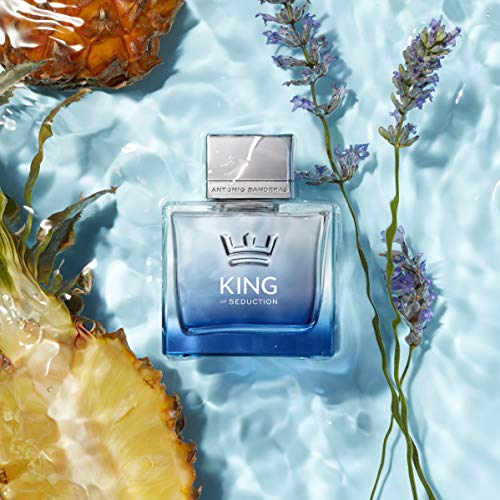 Perfumes Antonio Banderas - King of Seduction - Eau de Toilette para Hombre - Larga Duración - Fragancia Masculina, Intensa y Energética - Notas de Bergamota y Manzana - Ideal para Usar durante el Día - 3.4 Fl Oz