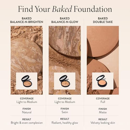 LAURA GELLER NEW YORK Baked Double Take Powder Foundation - Light - Buildable Medium to Full Coverage - Matte Finish