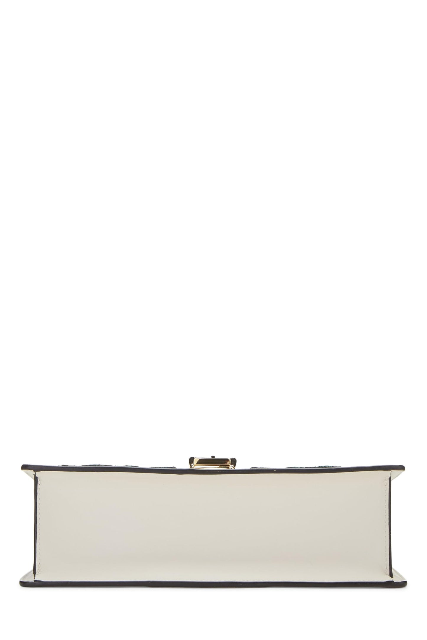 Gucci, sac à bandoulière Sylvie en cuir blanc brodé de fleurs, petit modèle, blanc