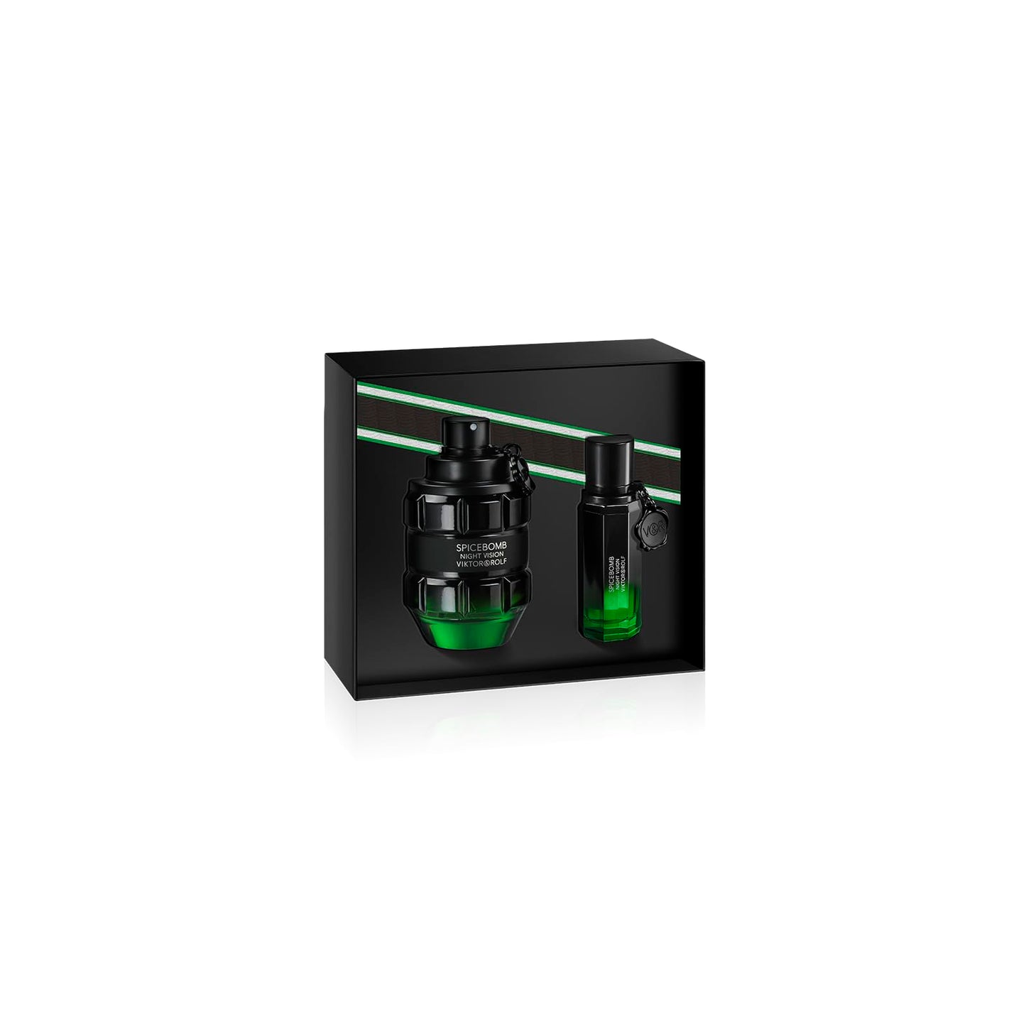 Viktor&amp;Rolf - Coffret cadeau printanier Spicebomb Nightvision Eau de Toilette - Boisé et épicé - Eau de Cologne pour homme - Avec des notes d'agrumes et de tabac - Format standard, 3 fl oz et format voyage, 0,68 fl oz