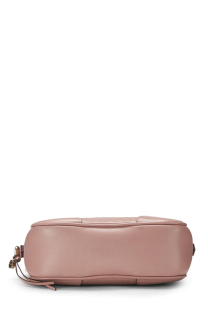 Gucci, sac à bandoulière Bree en cuir Microguccissima rose d'occasion, rose