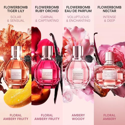 Viktor&amp;Rolf - Flowerbomb Nectar Eau de Parfum - Parfum Femme - Floral, Épicé et Chaud - Avec des Notes de Poudre à Canon et de Vanille - 3 Fl Oz