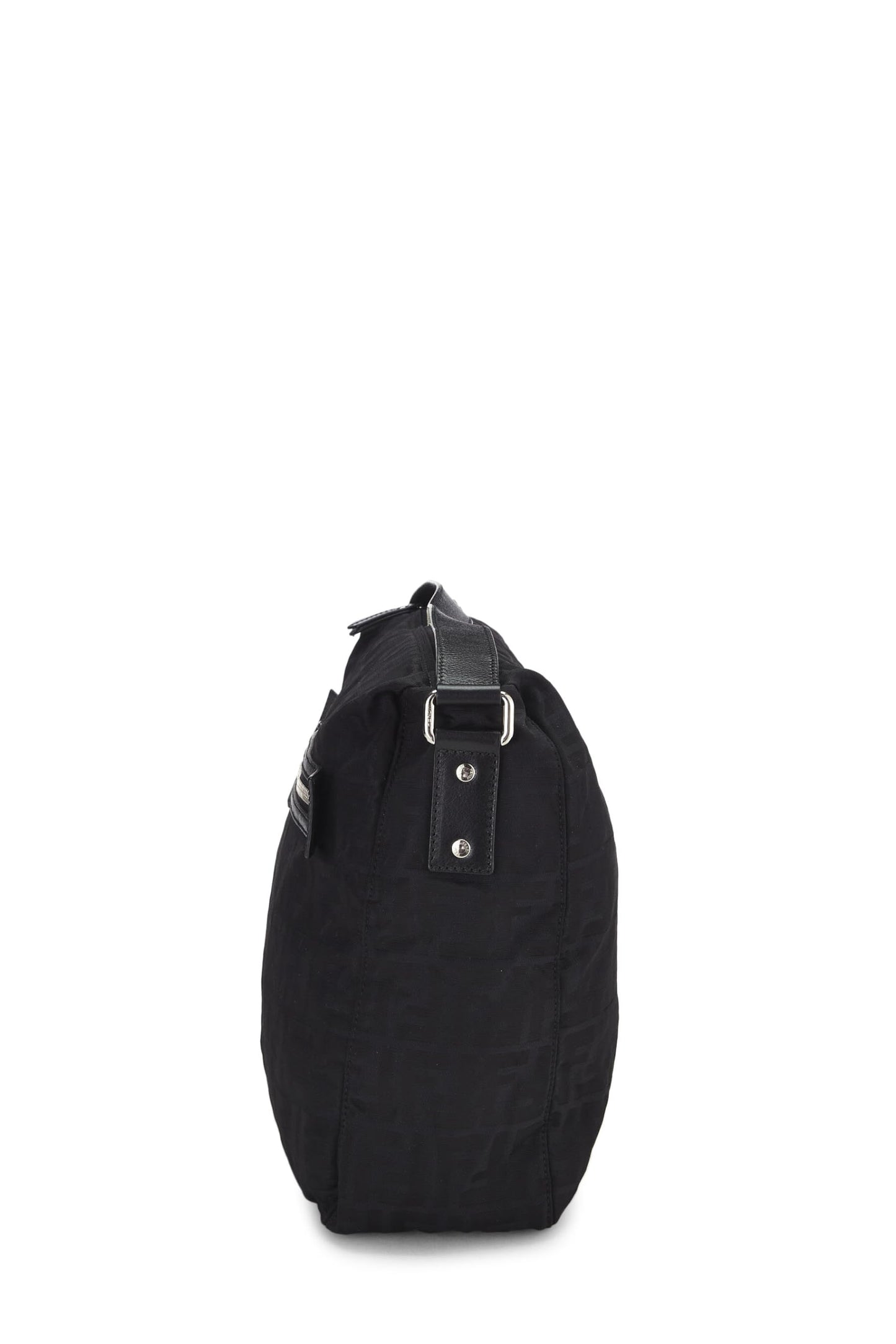 Fendi, sac messager en nylon noir Zucchino d'occasion, noir