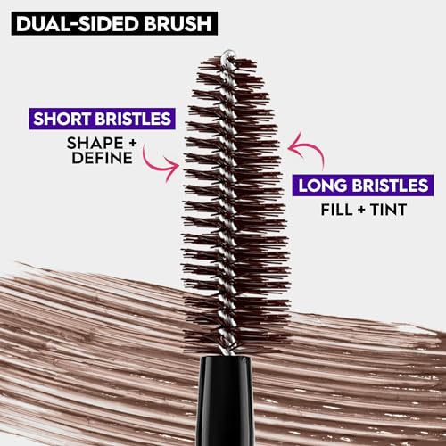 Urban Decay Big Bush Voluminizing Tinted Brow Gel (Brunette Betty - Warm Brown), impermeable, resistente a las manchas, resistente a las escamas, fibras de gel para cejas edificables, hasta 24 horas de sujeción - 0.19 fl oz