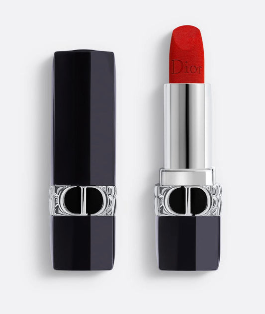 Lápiz labial rojo aterciopelado Dior Rouge 999 - Minitamaño de viaje 1,5 g/0,05 oz