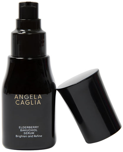 Angela Caglia Elderberry Bakuchiol Serum - Alternativa al retinol, suero para una piel más brillante y suave, 1 fl oz.