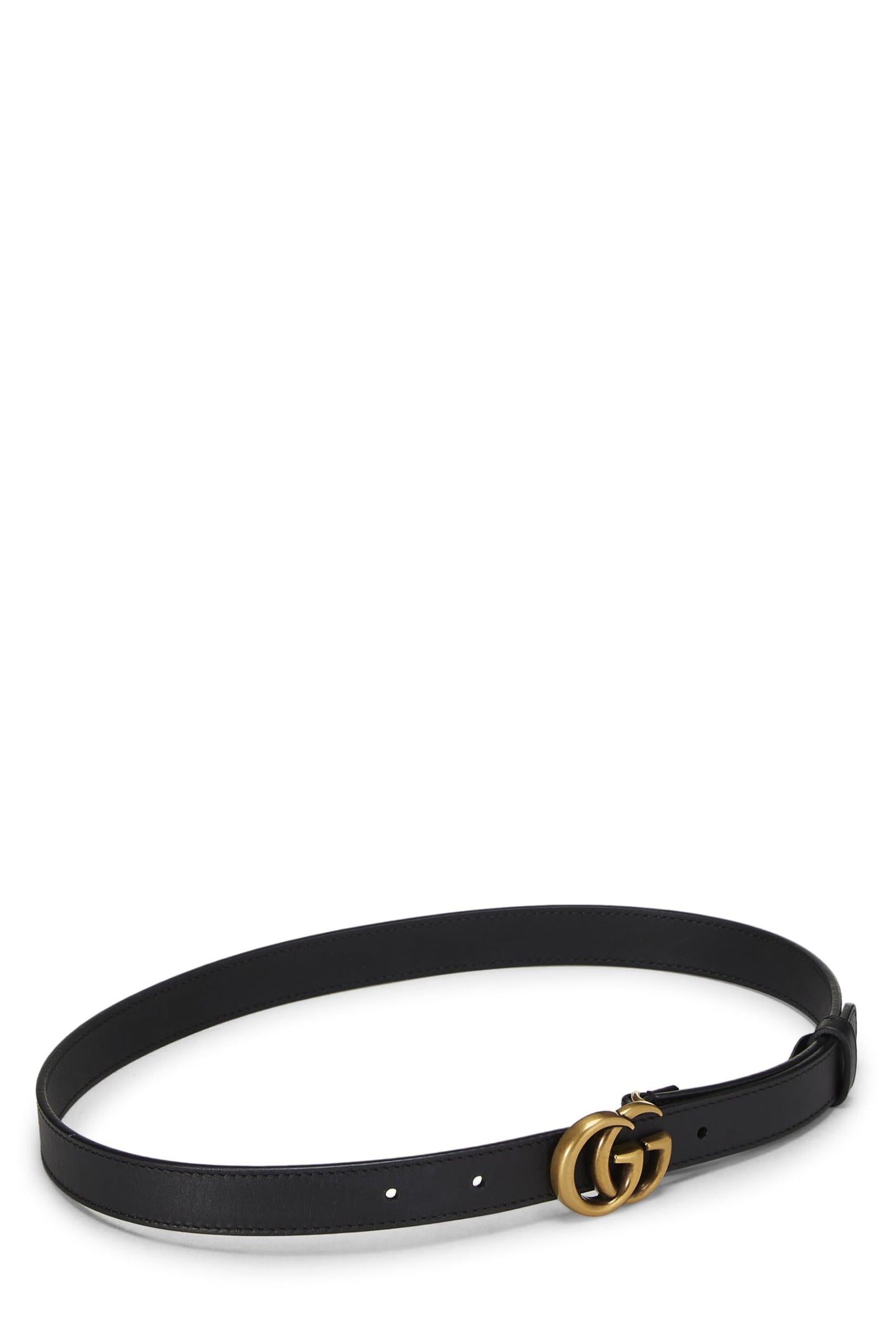 Gucci, Ceinture en cuir Gucci Signature noire d'occasion 85, noire