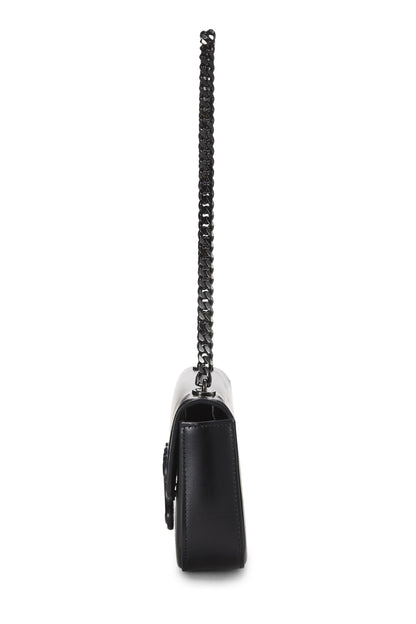 Céline, Pre-Loved Black Calfskin Claude Chain Shoulder Bag, Black