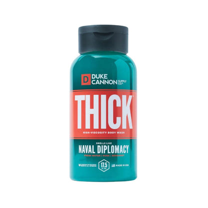 Gel de baño de alta viscosidad para hombres THICK de Duke Cannon Supply Co., con aroma a Naval Supremacy, paquete de 3 de 17,5 onzas líquidas