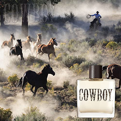 Tru Western Cowboy Men's Cologne, 3.4 fl oz (100 ml) - Woodsy, Warm, Rugged