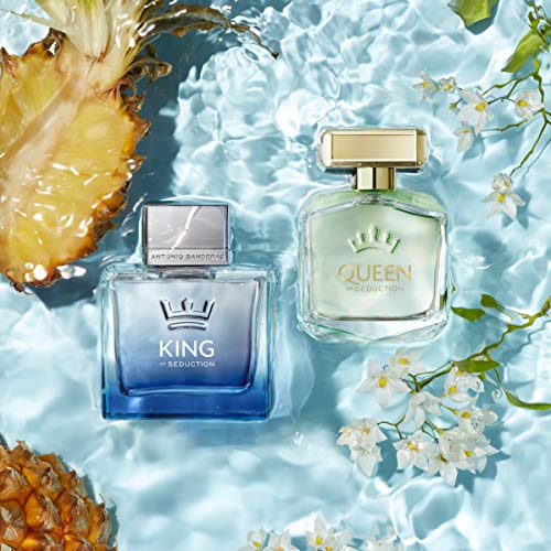 Parfums Antonio Banderas - King of Seduction - Eau de Toilette pour Homme - Longue Tenue - Parfum Masculin, Intense et Énergétique - Notes de Bergamote et de Pomme - Idéal pour la Journée - 100 ml