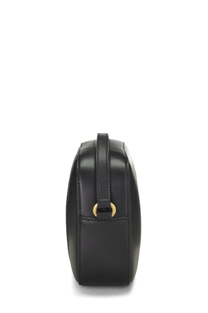 Gucci, Pre-Loved Black Leather Webby Shoulder Bag Small, Black