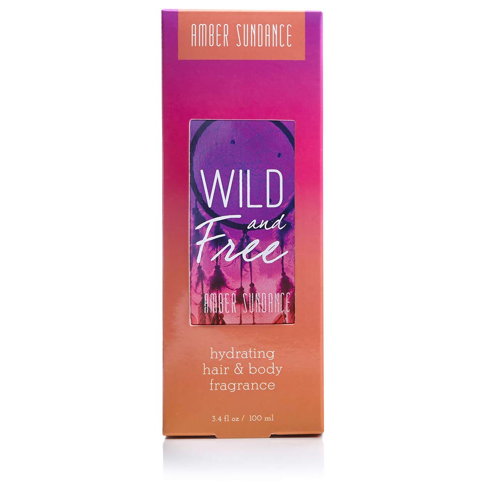 Fragancia hidratante para el cabello y el cuerpo para mujeres Tru Western Wild and Free Amber Sundance, 3,4 fl oz (100 ml): notas de cítricos, crema de coco, gardenia, sándalo y ámbar