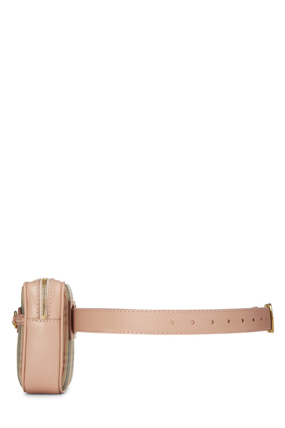 Burberry, Pre-Loved Pink Haymarket 1983 Check Canvas Belt Bag, Pink