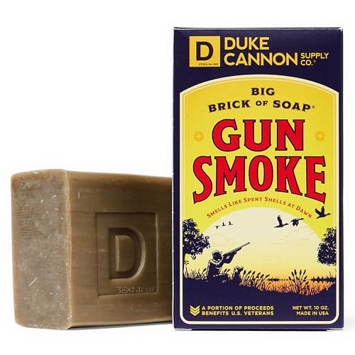 Jabón para hombres en forma de ladrillo de Duke Cannon Supply Co., Gun Smoke, 10 oz (paquete de 1)