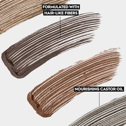 Gel teinté volumisant pour sourcils Big Bush d'Urban Decay (Brunette Betty - Brun chaud), imperméable, résistant aux taches, résistant aux écailles, fibres de gel pour sourcils modulables, tenue jusqu'à 24 heures - 0,19 fl oz