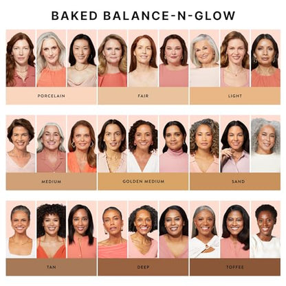 LAURA GELLER NEW YORK Baked Balance-N-Glow Illuminating Foundation - Light - Buildable Sheer to Light Coverage - Satin Finish