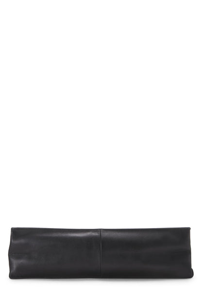 Chanel, Pre-Loved Black Lambskin Flat Chain Handle Tote, Black