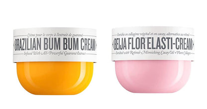 SOL DE JANEIRO Brazilian Bum Bum & Beija Flor Cream Bundle - Moisturizer for Dry Skin, Vegan, Paraben-Free, Antioxidant, 6.76 Fl Oz