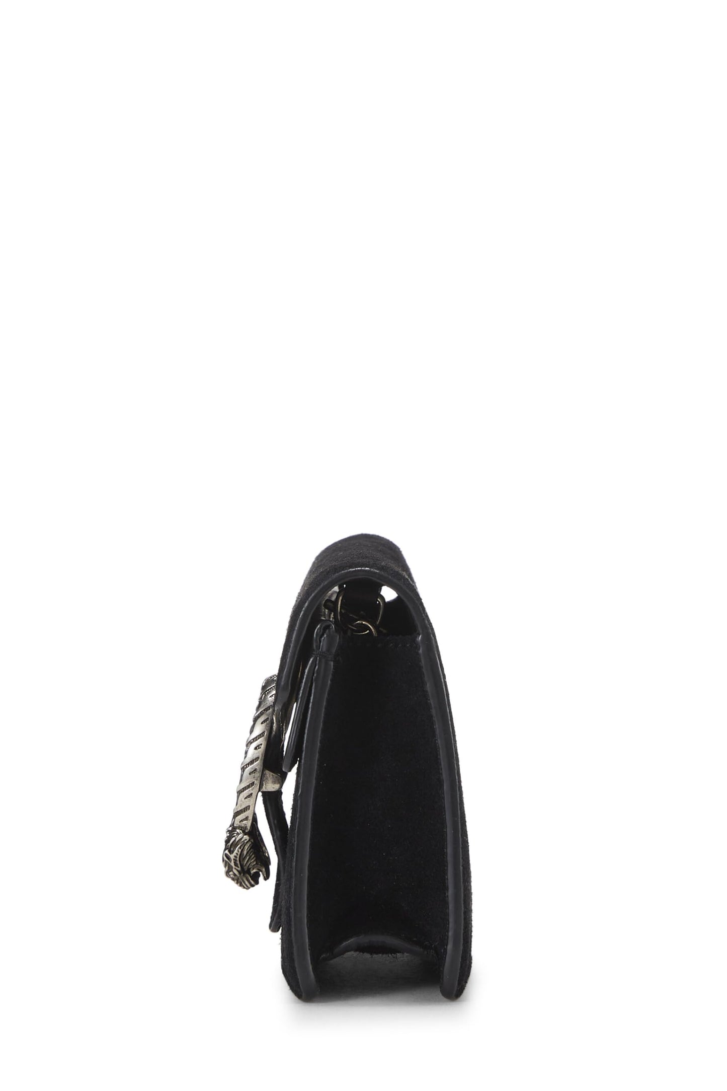 Gucci, Pre-Loved Black Suede Dionysus Shoulder Bag Super Mini, Black