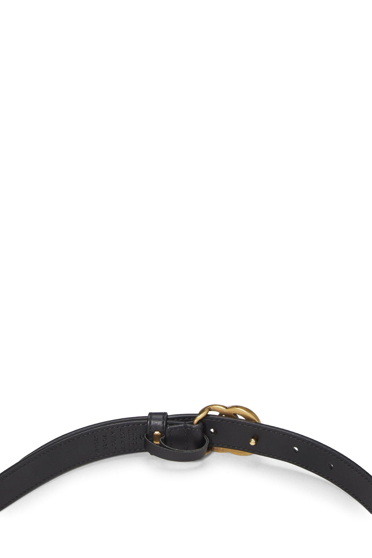 Gucci, Pre-Loved Black Gucci Signature Leather Belt 85, Black