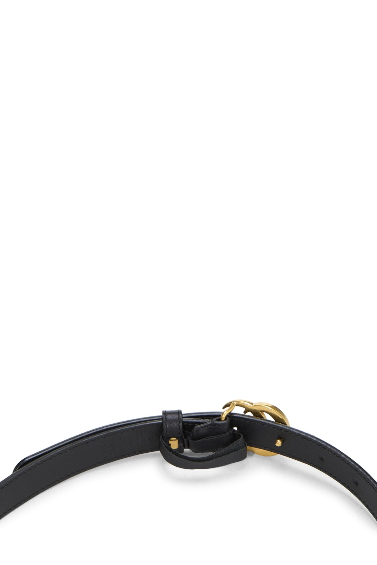 Gucci, Ceinture GG Marmont en cuir noir d'occasion 70, Noir