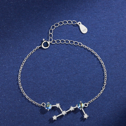 Lucky Twelve Constellation Moonstone Bracelet For Women