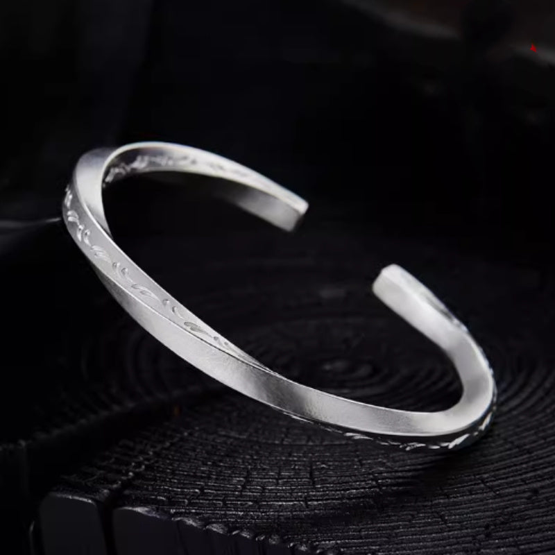 Bracelet de combat Viking en argent sterling 999 pour homme