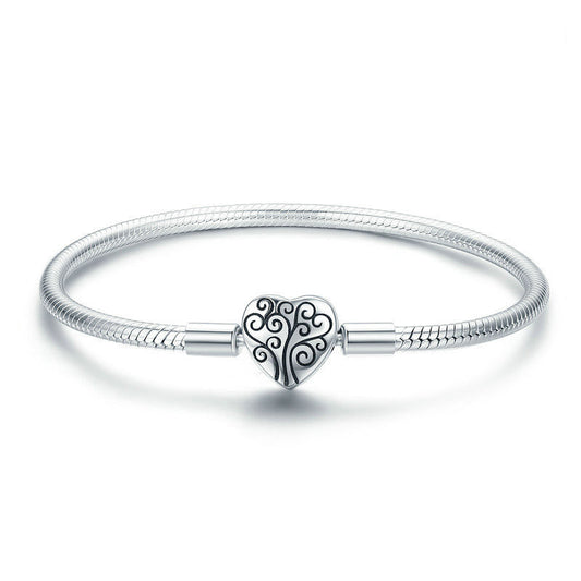 Bracelet femme en argent sterling S925 avec arbre généalogique