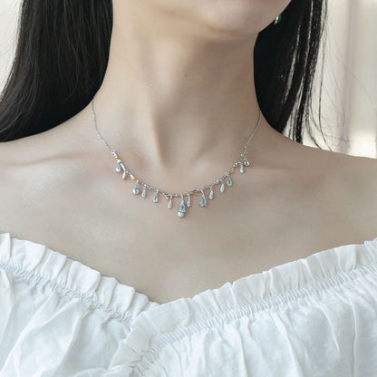 Collar de topacio natural en plata S925