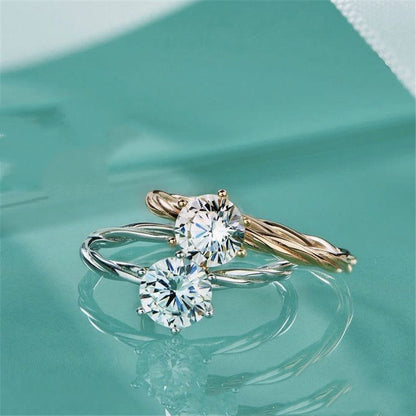 Women's Fashion Simple Moissanite Vine Ring