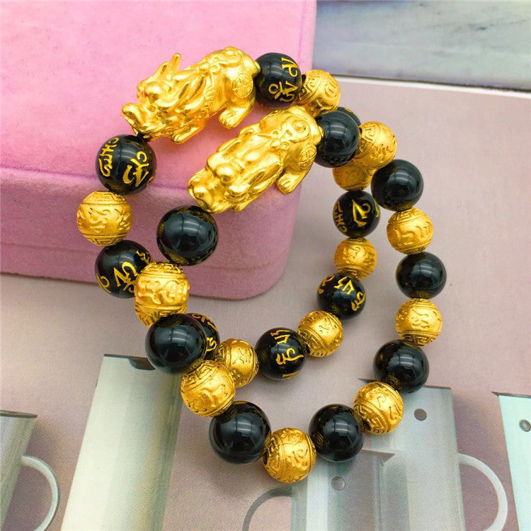 Pulsera valiente bañada en oro con joyas de oro y arena vietnamita