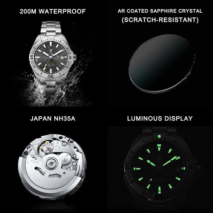 Men's Business Luminous Automatic Mechanical Watch