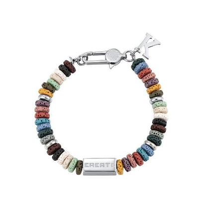 Color Volcanic Stone Bracelet Men's Hip Hop