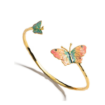 Drop Oil Color Enamel Special-interest Design Fashion Wild Butterfly Bracelet