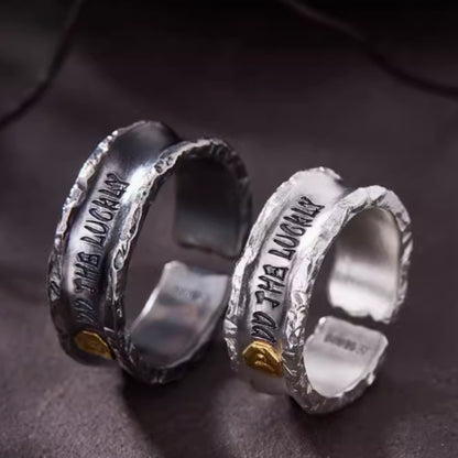 Anillo de pareja Anillo de hombre y mujer Juego de plata de 99 pies