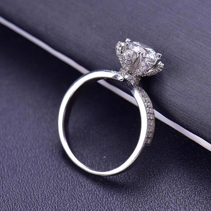 Bague Reine des glaces en moissanite pour femme