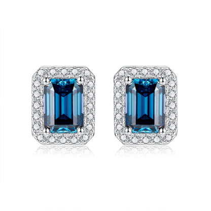 Women's Moissanite Emerald Cut Earrings