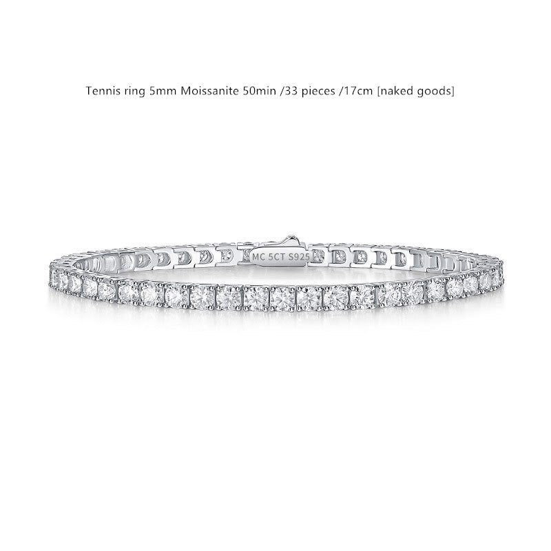 Bracelet de tennis en argent sterling avec moissanite couleur D pour femme