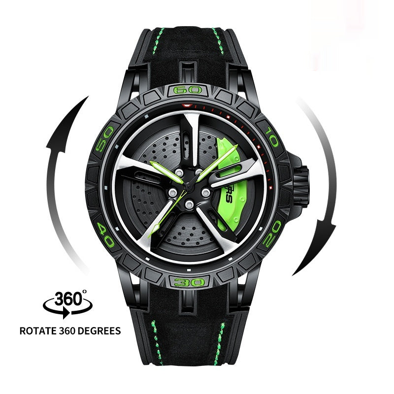 Montre pour homme Wheel Watch tridimensionnelle creuse