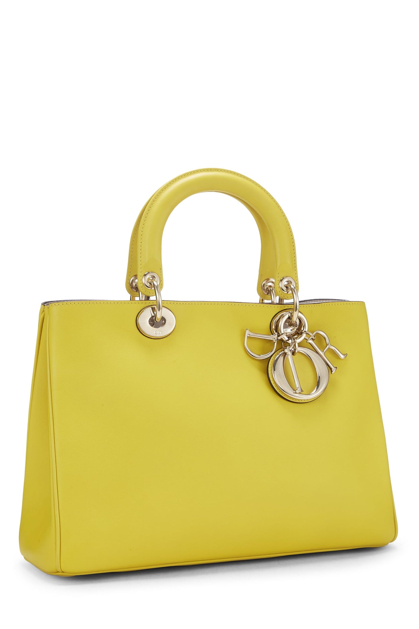 Dior, Cuero Amarillo Pre-Loved Diorissimo Medio, Amarillo