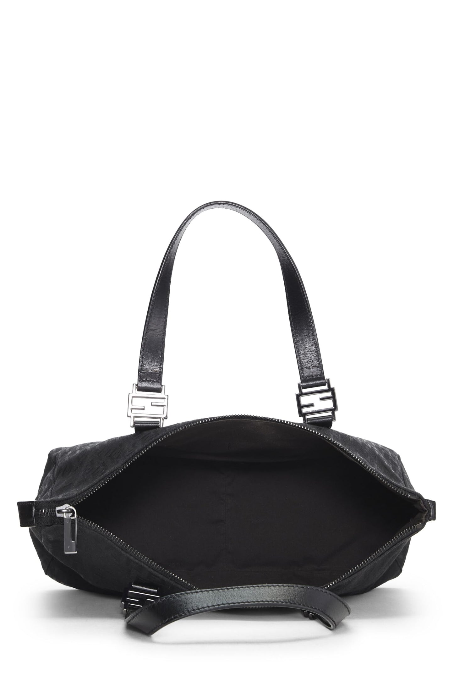 Fendi, Bolso tote pequeño de lona con forma de calabacín negro Pre-Loved, Negro