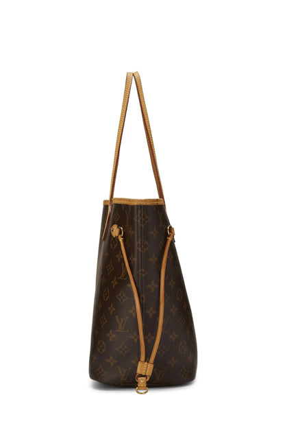 Louis Vuitton, Neo Neverfull MM en toile Monogram bordeaux d'occasion, rose