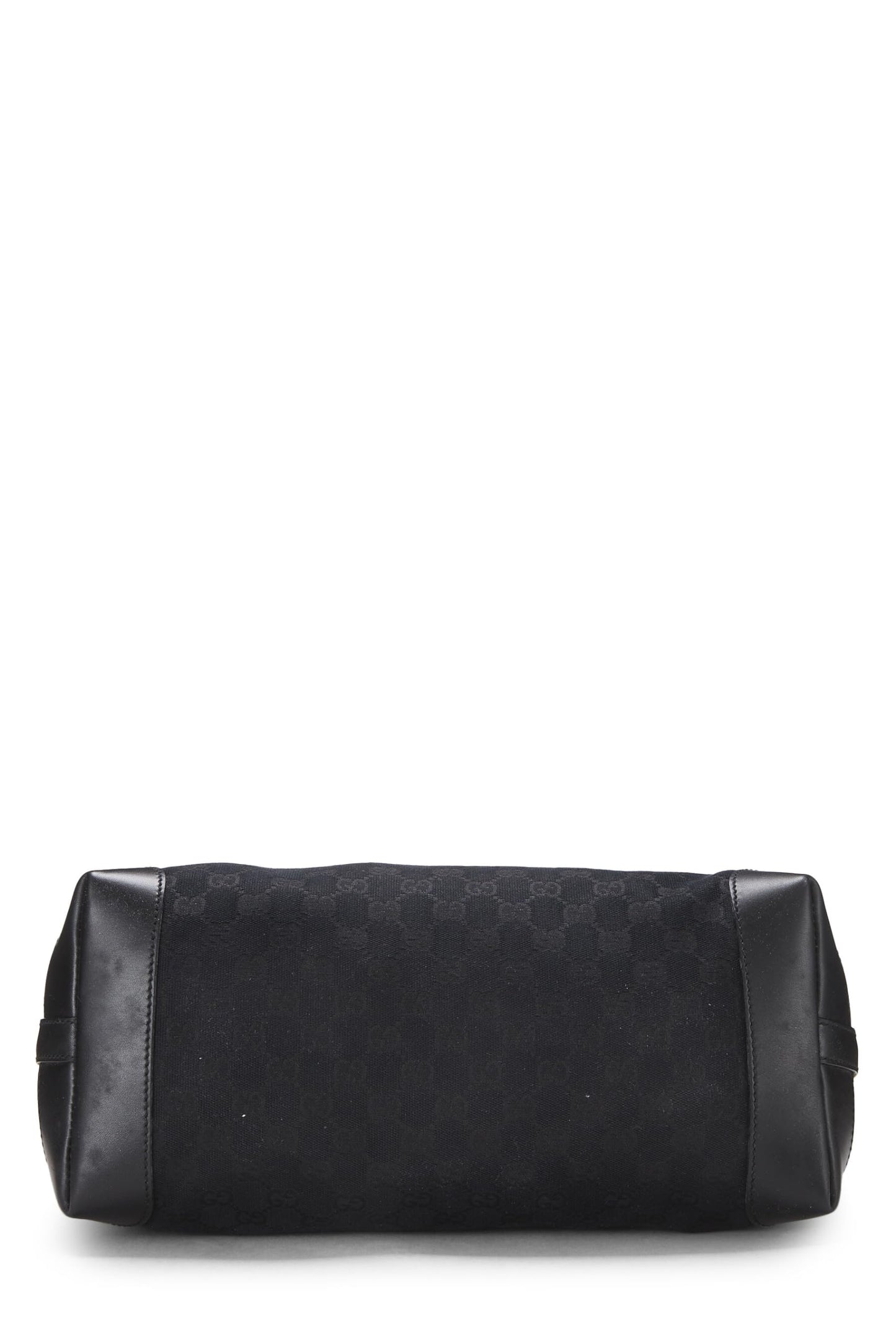 Gucci, sac fourre-tout artisanal en toile GG noir d'origine d'occasion, noir