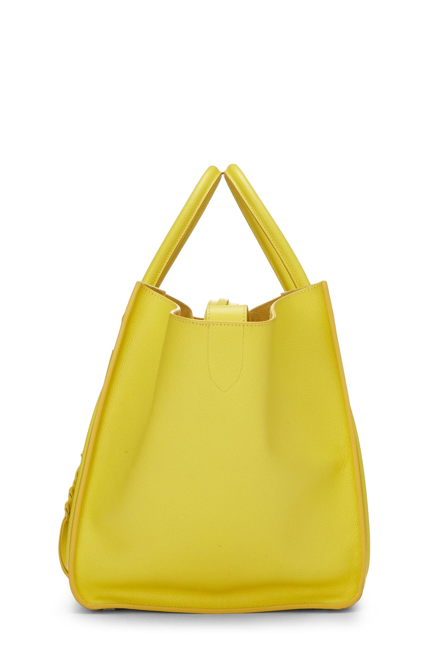 Céline, Phantom mediano de cuero amarillo Pre-Loved, Amarillo