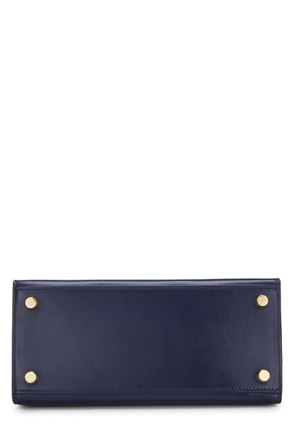 Hermès, Coffret Kelly 20 cm bleu marine d'occasion, bleu marine