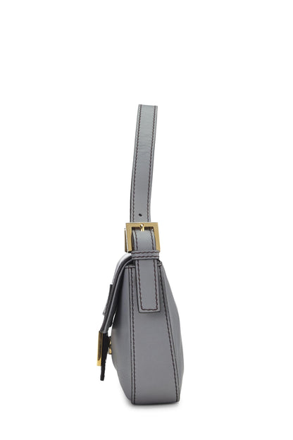 Fendi, Pre-Loved Grey Leather Baguette, Grey