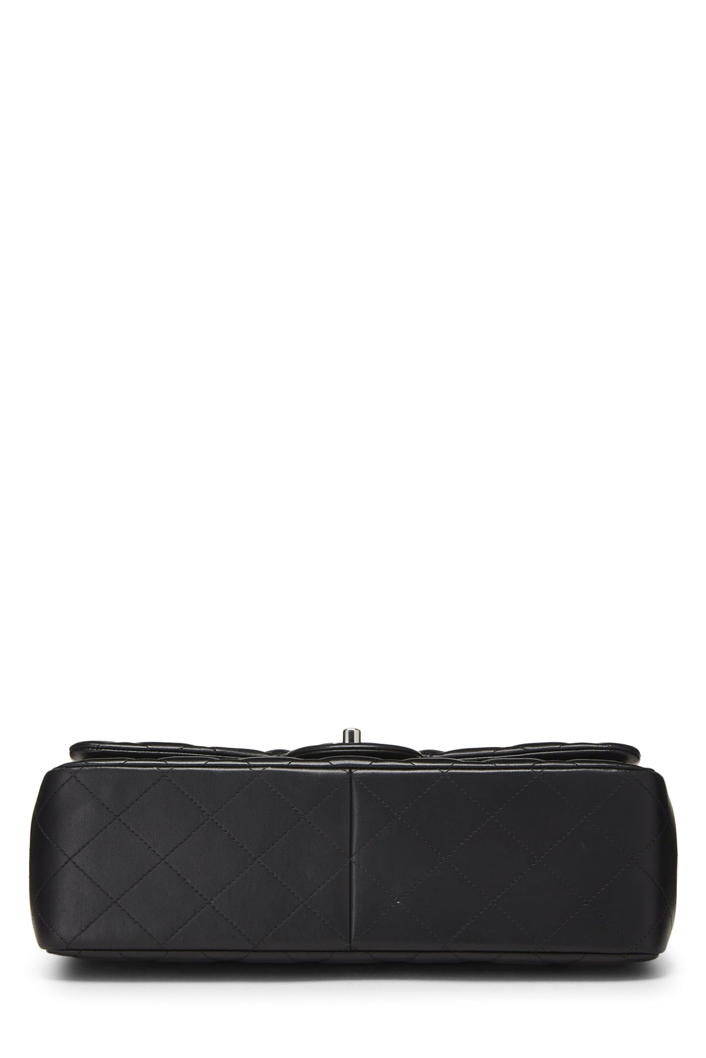 Chanel, Pre-Loved Black Quilted Lambskin New Classic Double Flap Jumbo, Black